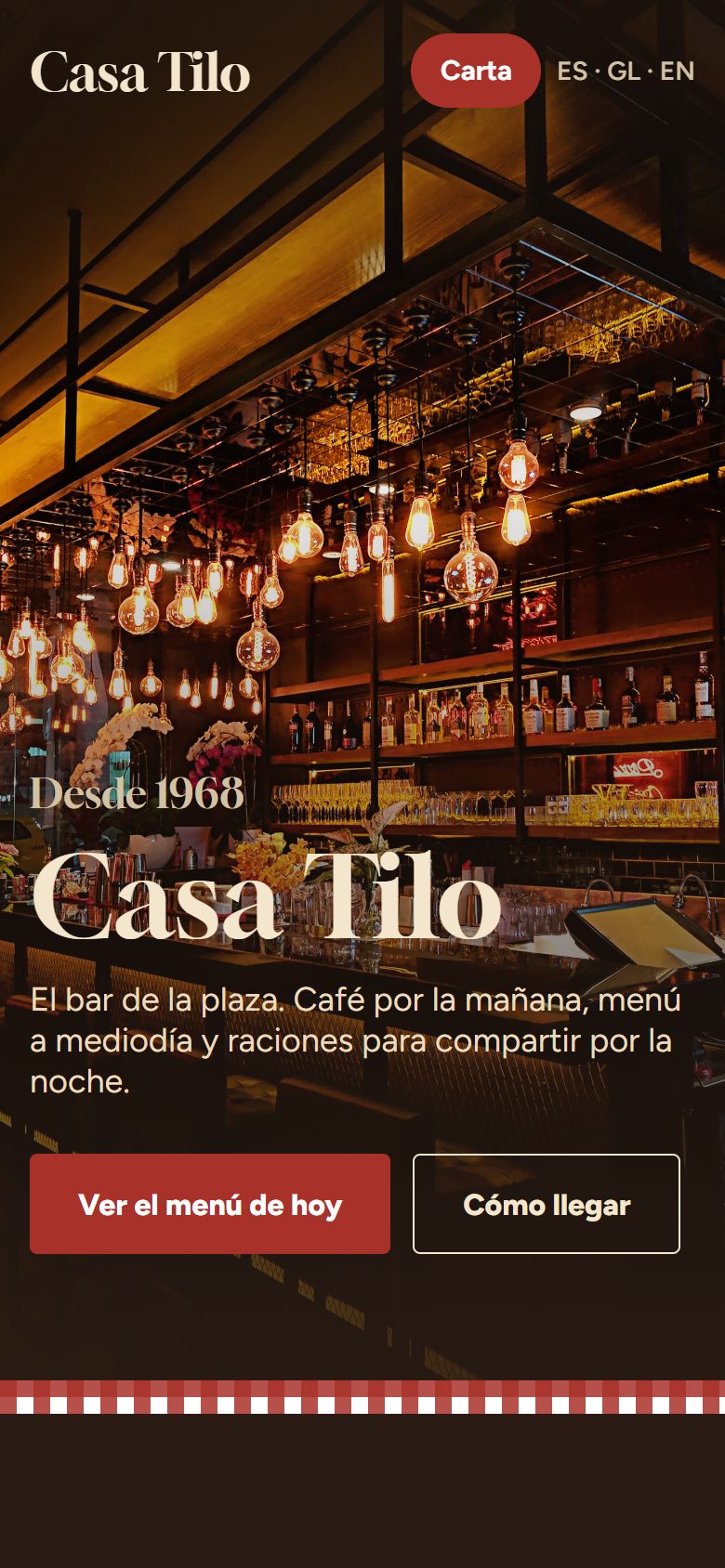 Demo de bar en el móvil